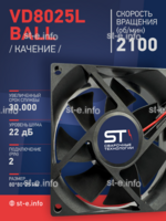 Вентилятор  VD8025L Ball (качения) 24V - st-e.info - Стерлитамак