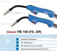 Горелка для полуавтоматической сварки TBi 150-DR-blue-ESG, с поворотным корпусом, длина 3 метра - st-e.info - Стерлитамак